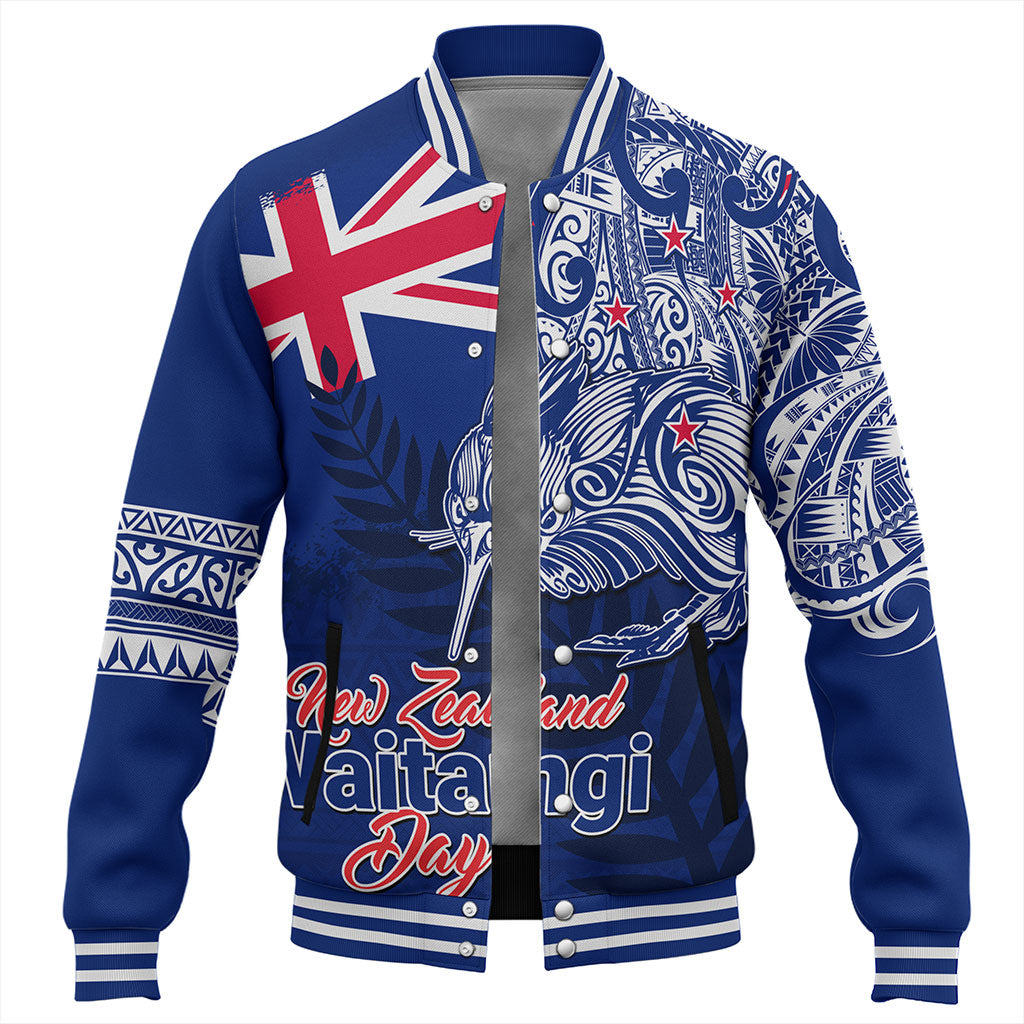 New Zealand Baseball Jacket Waitangi Day Maori Tribal Flag With Symbol National