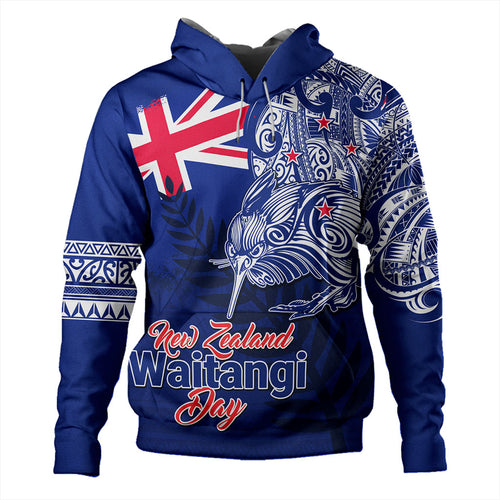 New Zealand Hoodie Waitangi Day Maori Tribal Flag With Symbol National