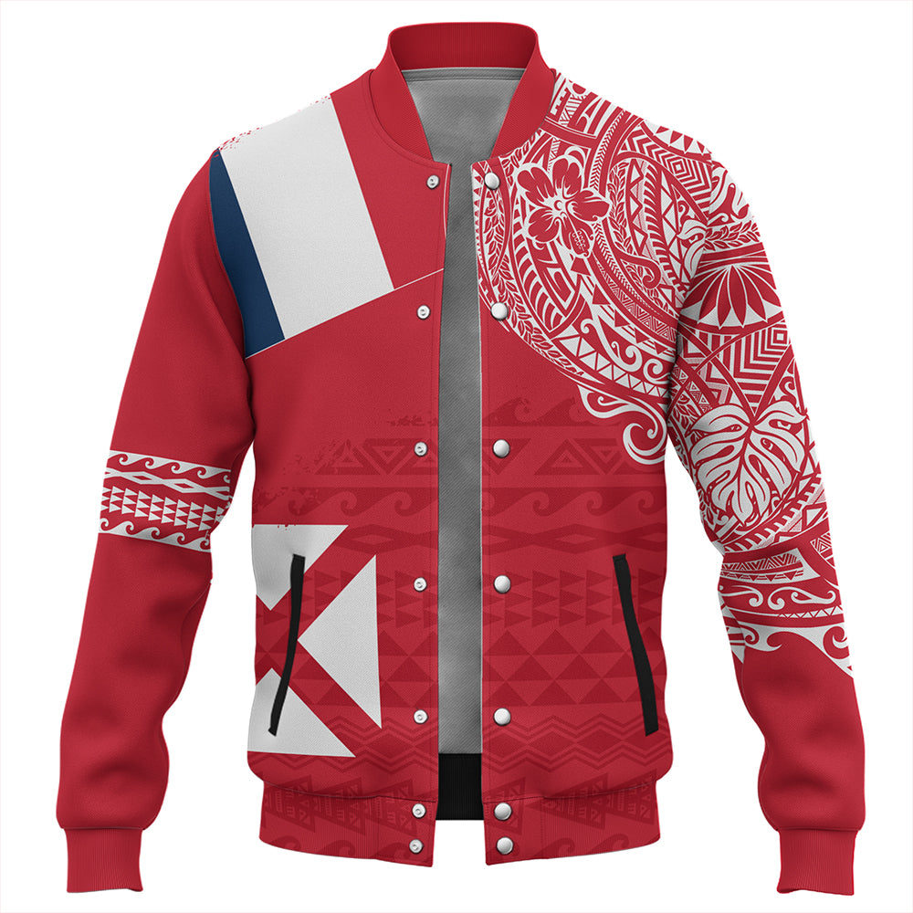 Wallis And Futuna Baseball Jacket Polynesian Flag With Coat Of Arms