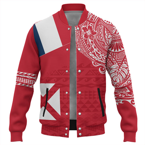 Wallis And Futuna Baseball Jacket Polynesian Flag With Coat Of Arms
