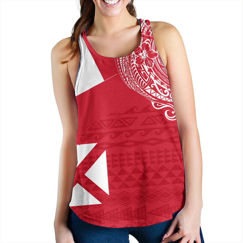 Wallis And Futuna Women Tank Polynesian Flag With Coat Of Arms