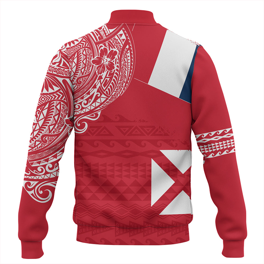 Wallis And Futuna Baseball Jacket Polynesian Flag With Coat Of Arms