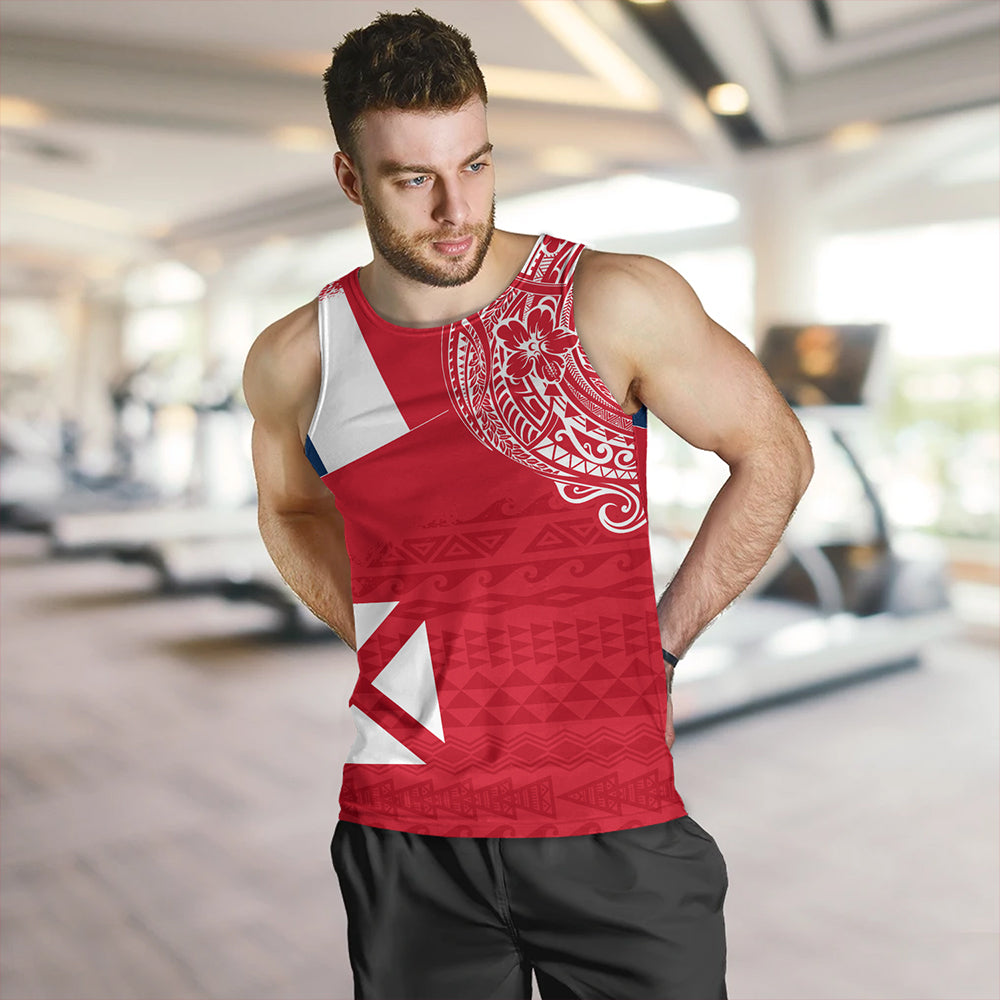 Wallis And Futuna Tank Top Polynesian Flag With Coat Of Arms