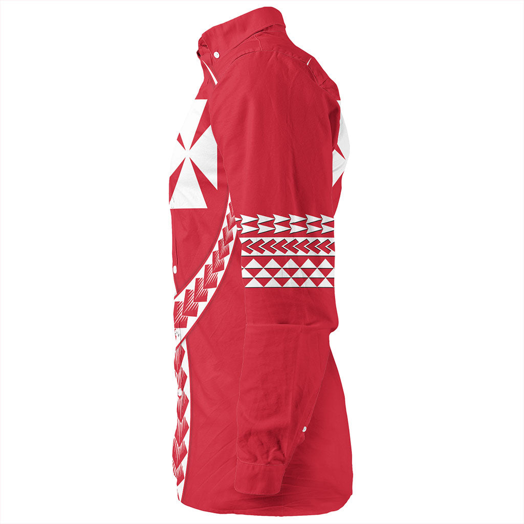 Wallis And Futuna Long Sleeve Shirt Tribal Polynesian In My Heart