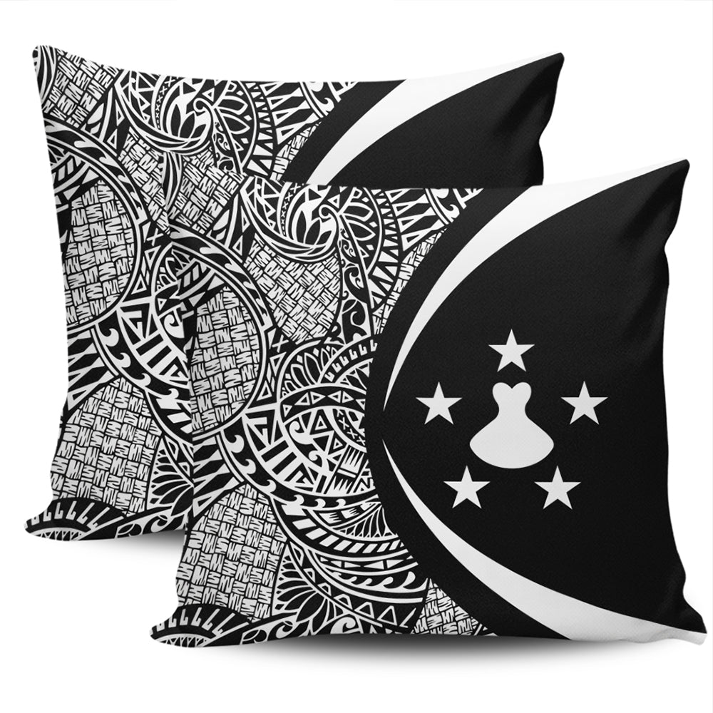 Austral Islands Pillow Cover Lauhala White Circle Style