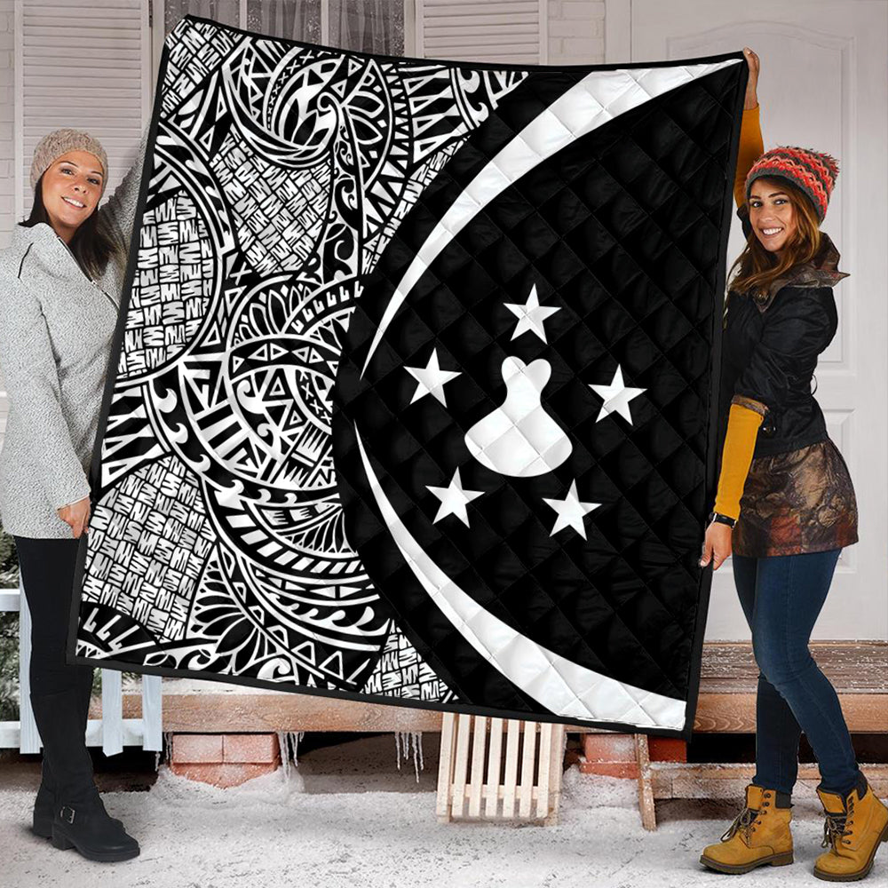 Austral Islands Premium Quilt Lauhala White Circle Style