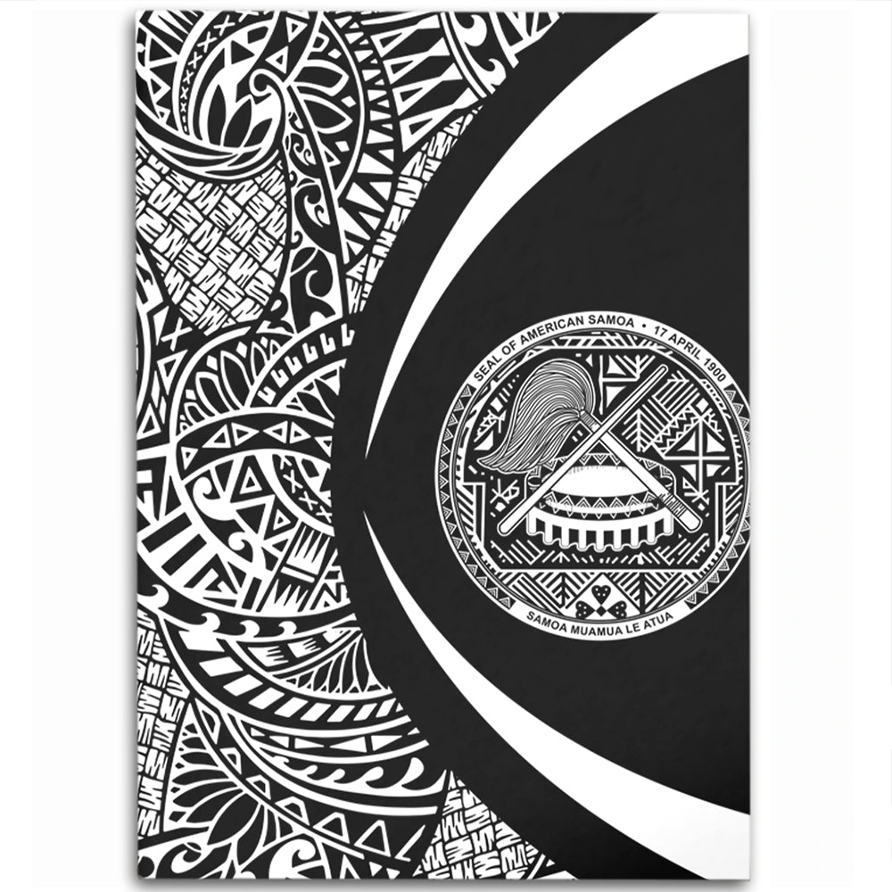 American Samoa Area Rug Lauhala White Circle Style