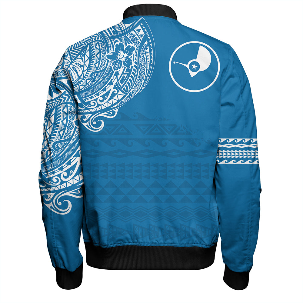 Yap State Bomber Jacket Polynesian Flag With Coat Of Arms