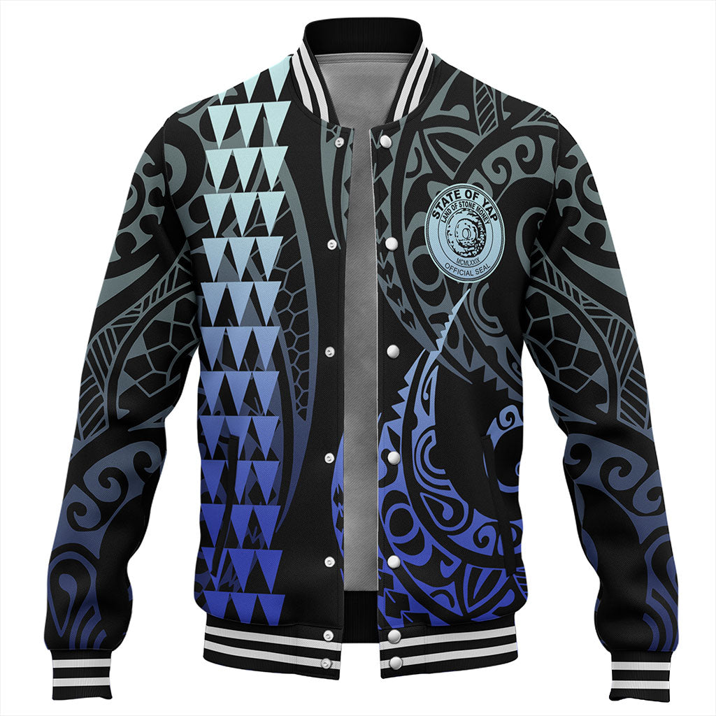 Yap State Baseball Jacket Kakau Style