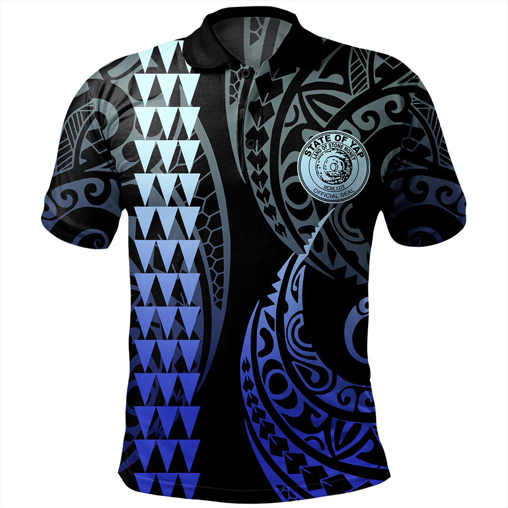 Yap State Polo Shirt Kakau Style