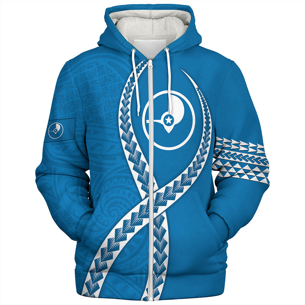 Yap State Sherpa Hoodie Tribal Polynesian In My Heart