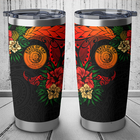Yap State Tumbler Polynesian Tropical Coat Of Arms