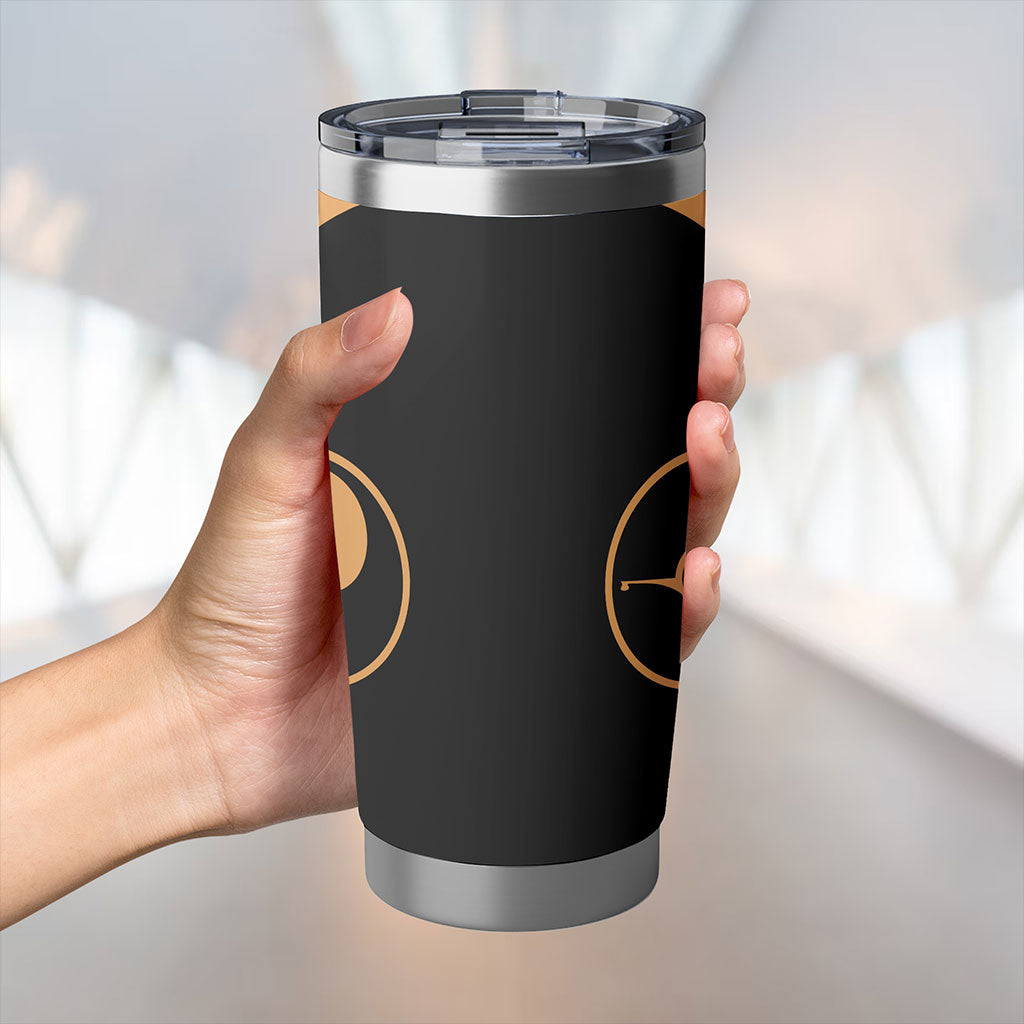 Yap State Tumbler Lauhala Circle Style Gold