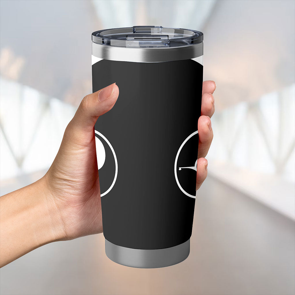 Yap State Tumbler Lauhala Circle Style White