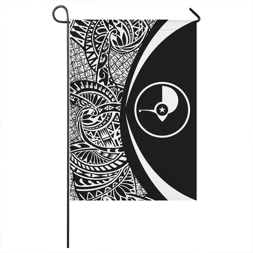 Yap State Garden Flag Lauhala Circle White