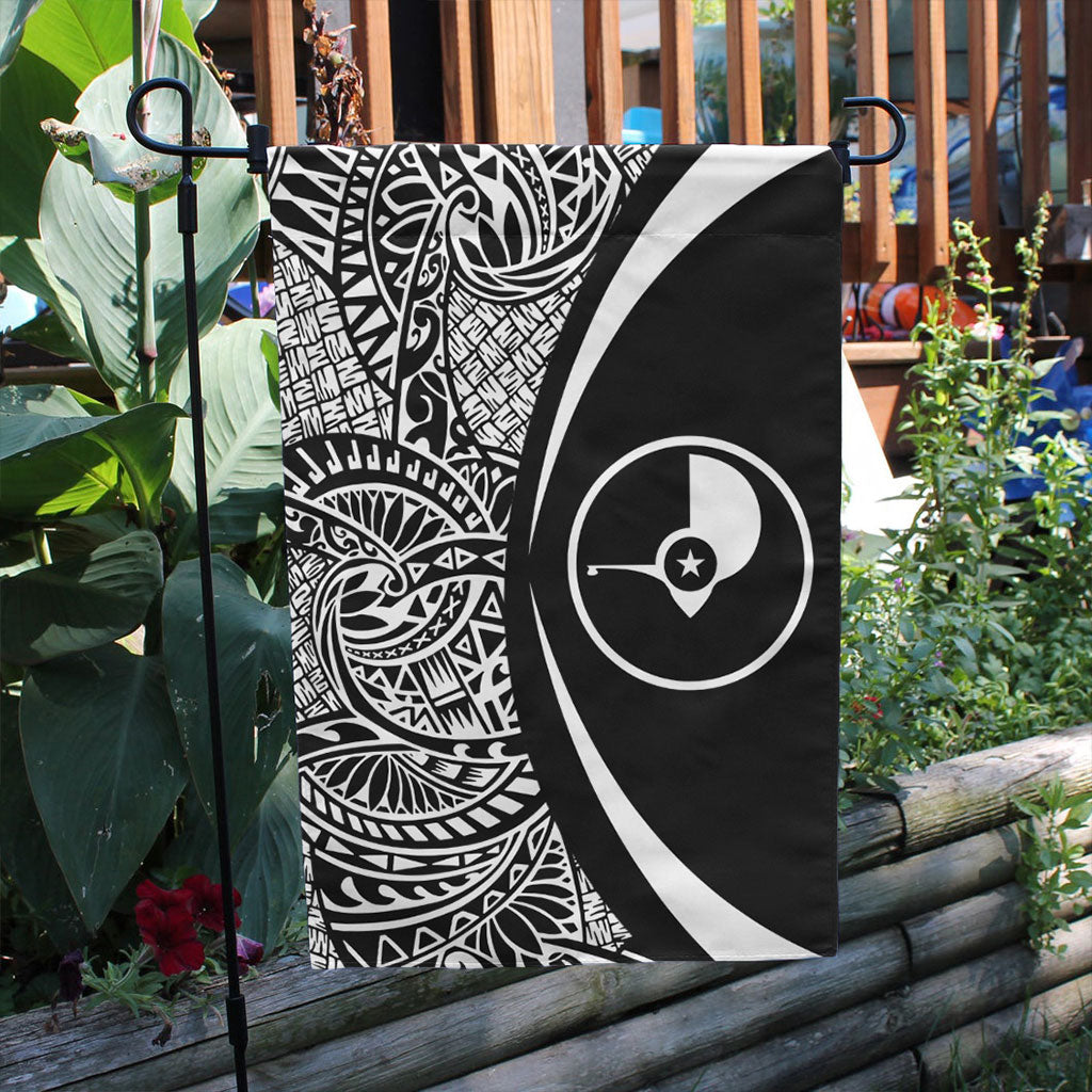 Yap State Garden Flag Lauhala Circle White