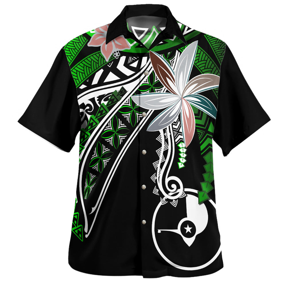Guam Hawaiian Shirt Flag And American Half Concept Brush Style