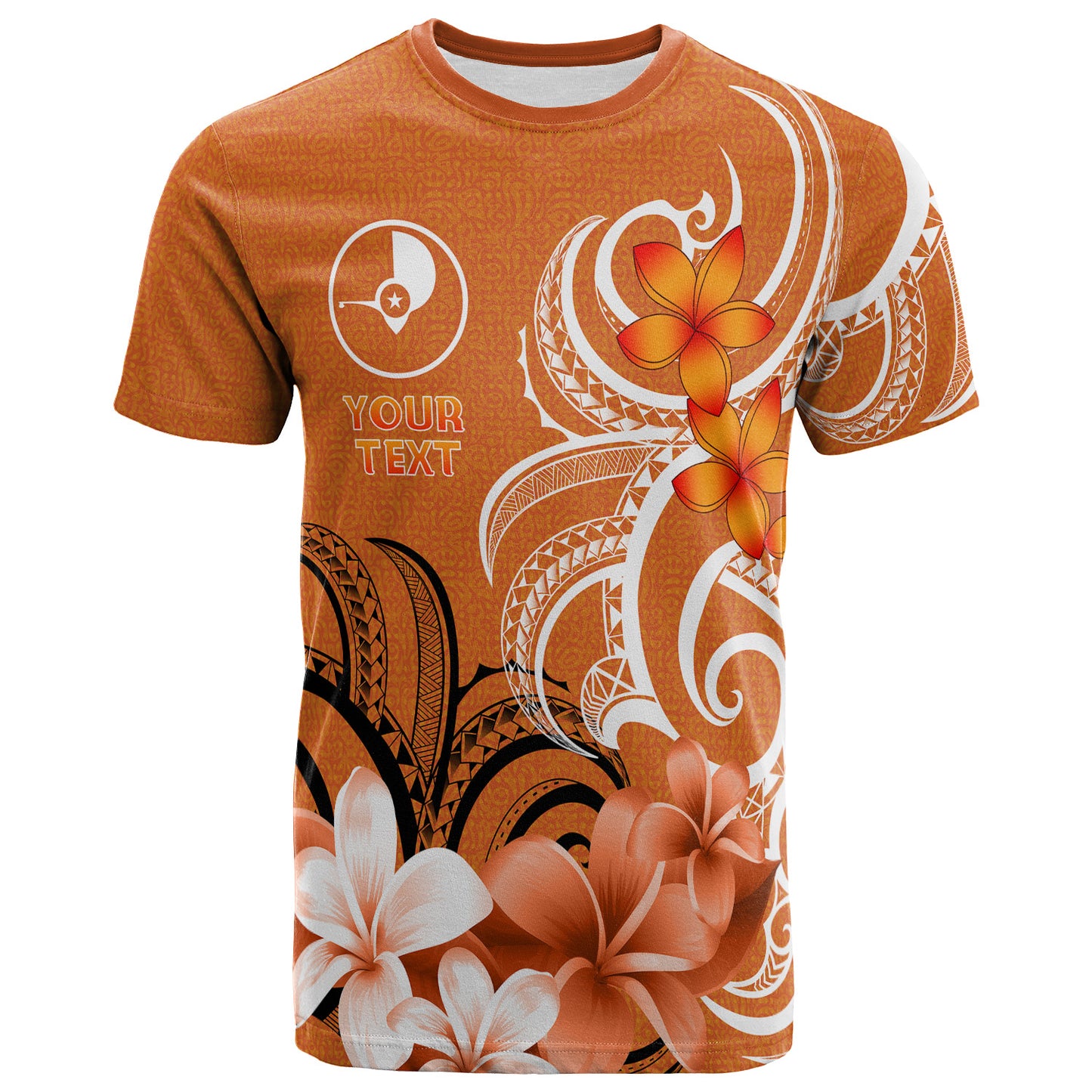 Yap State T-Shirt Custom Personalised Floral Spirit Orange