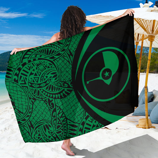 Yap State Sarong Coat Of Arm Lauhala Circle Green