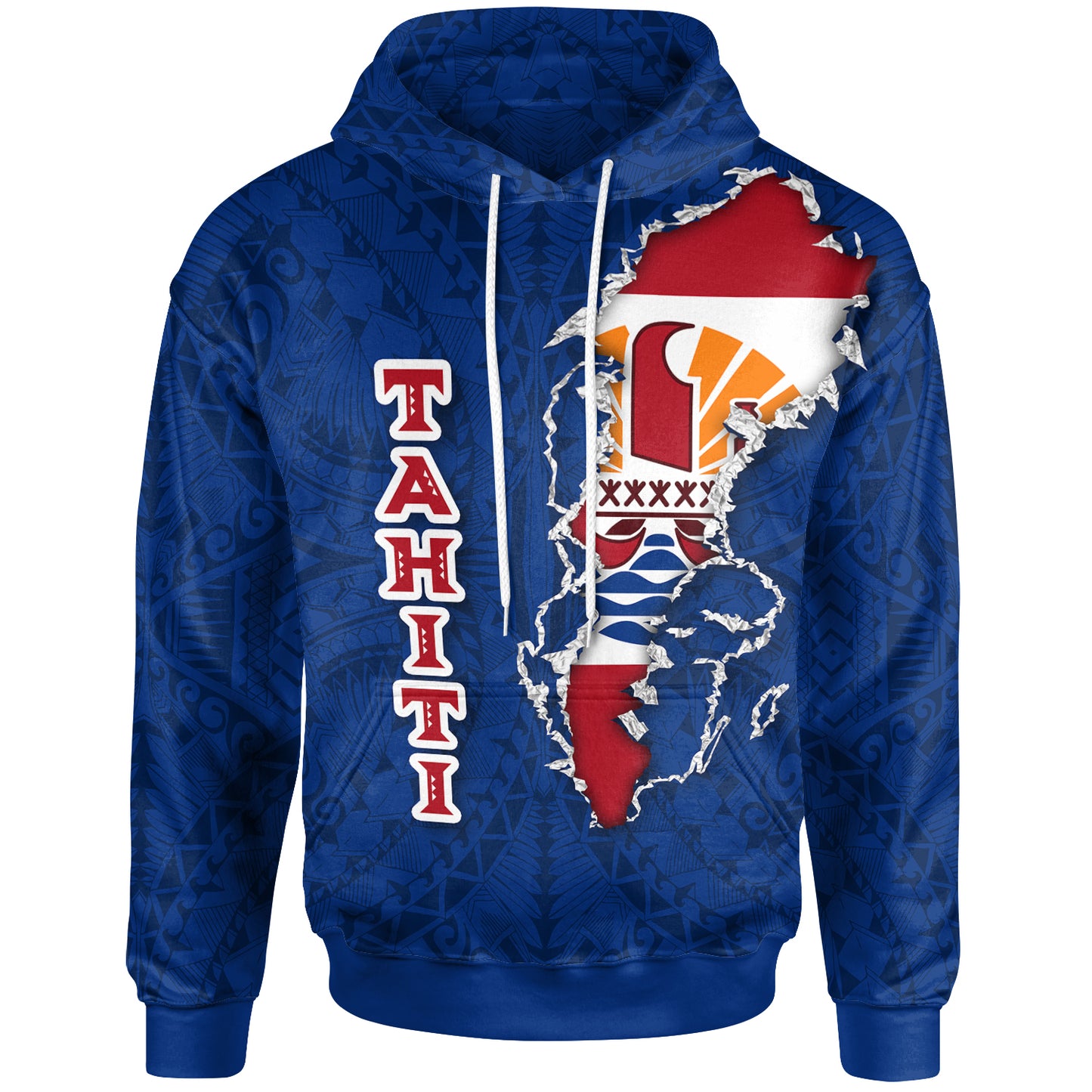 Tahiti Hoodie - Tahiti Flag Forever I Love