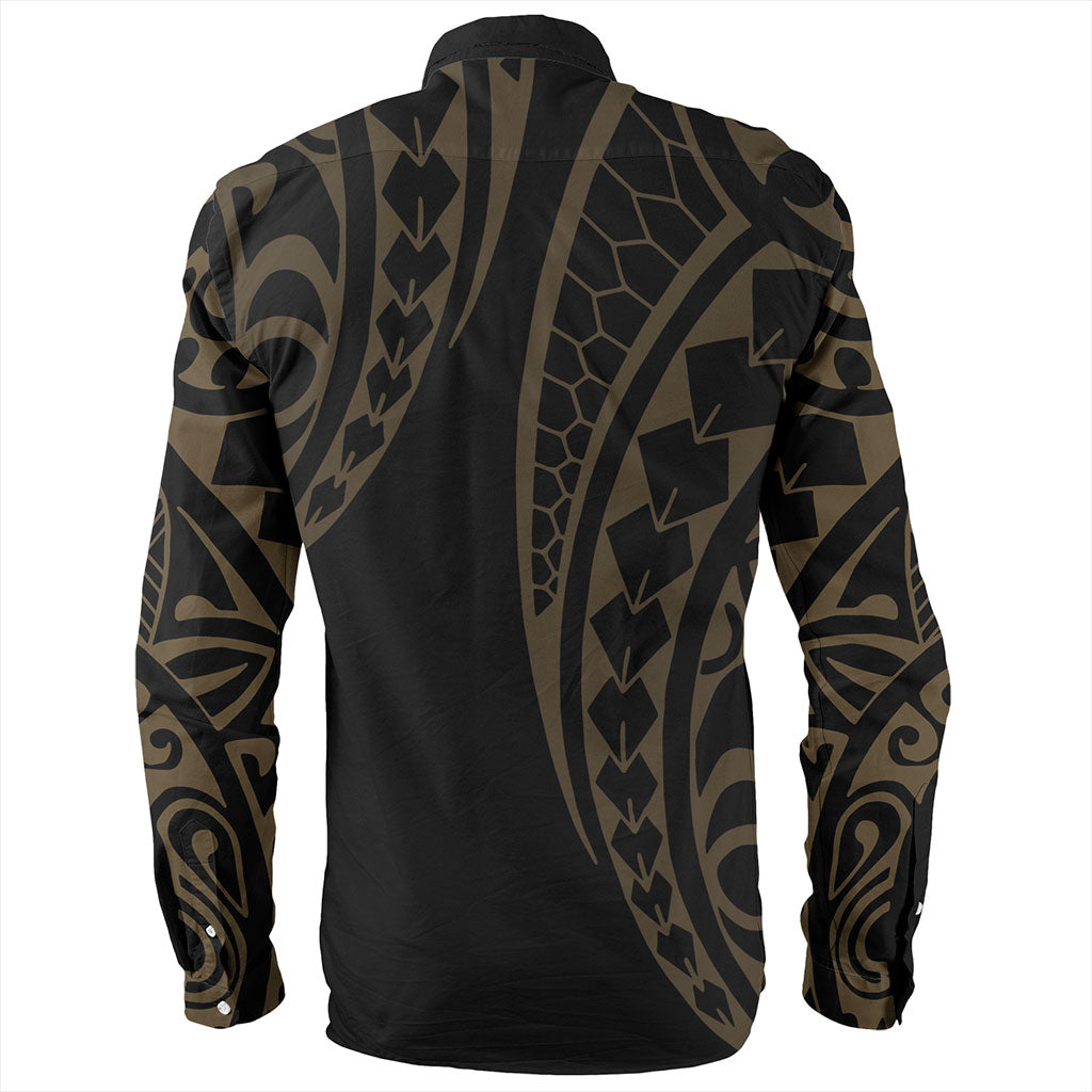 American Samoa Long Sleeve Shirt Kakau Style Ver.1