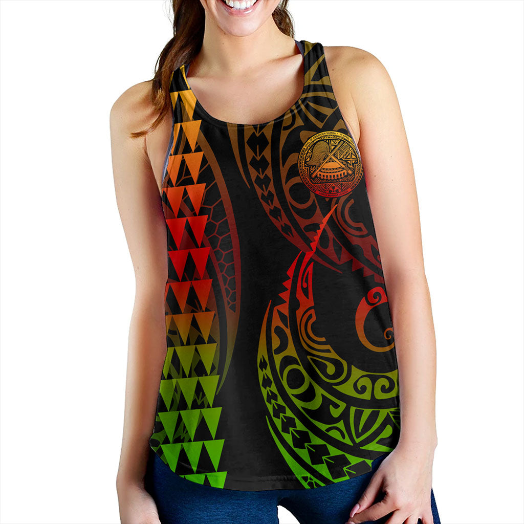 American Samoa Women Tank Kakau Style