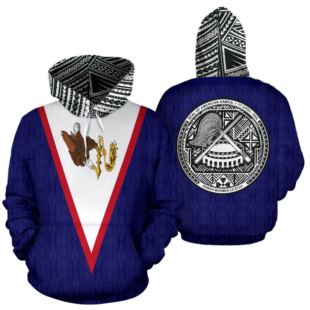 American Samoa All Over Print Hoodie - Polynesian Over Hoodie Flag