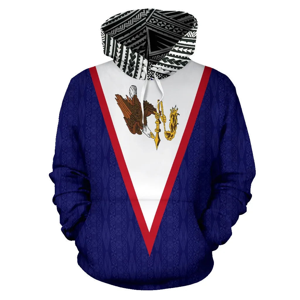 American Samoa All Over Print Hoodie - Polynesian Over Hoodie Flag
