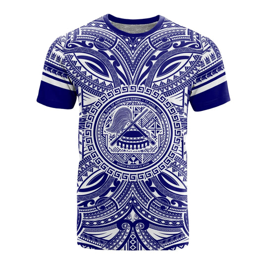 American Samoa All T-Shirt - American Samoa Coat Of Arms Polynesian Flag Color
