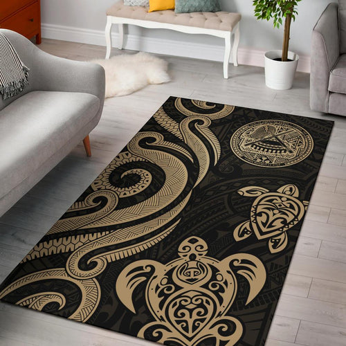 American Samoa Area Rug - Gold Tentacle Turtle