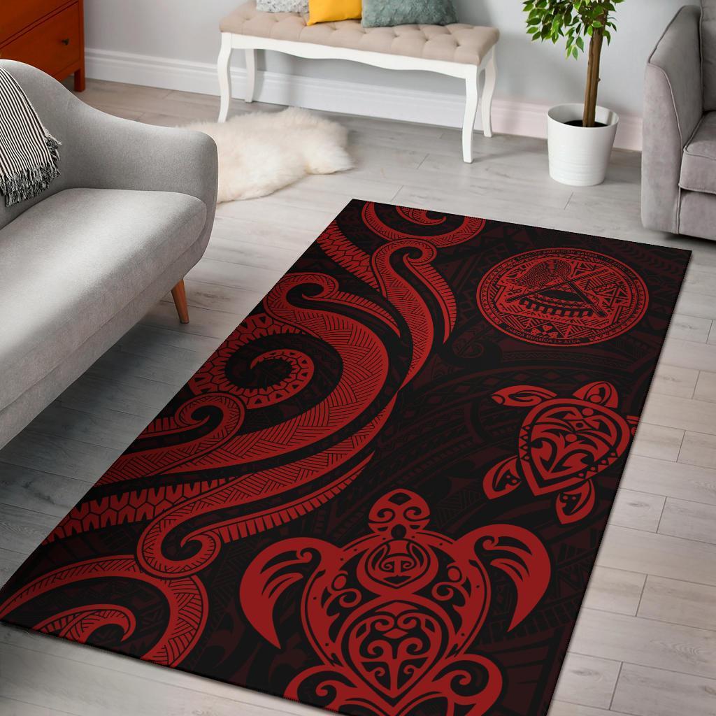 American Samoa Area Rug - Red Tentacle Turtle