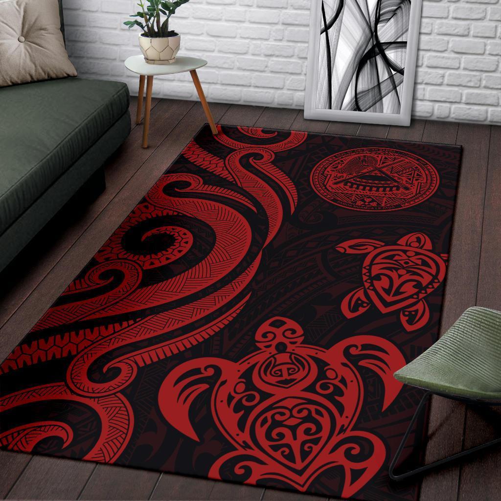 American Samoa Area Rug - Red Tentacle Turtle