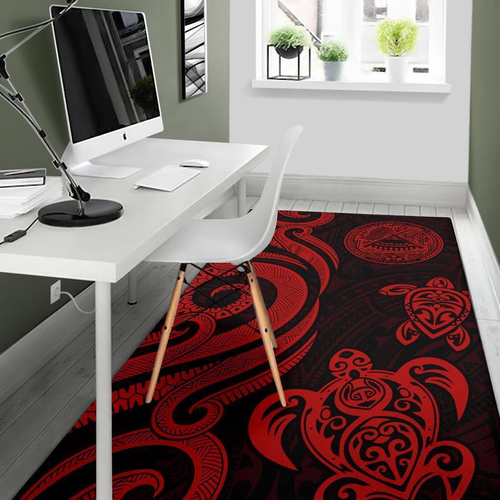 American Samoa Area Rug - Red Tentacle Turtle