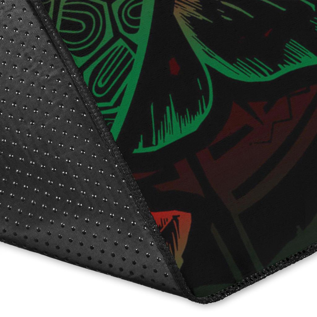 American Samoa Area Rugs Turtle Hibiscus Reggae