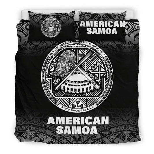 American Samoa Duvet Cover Set - Black Fog Style