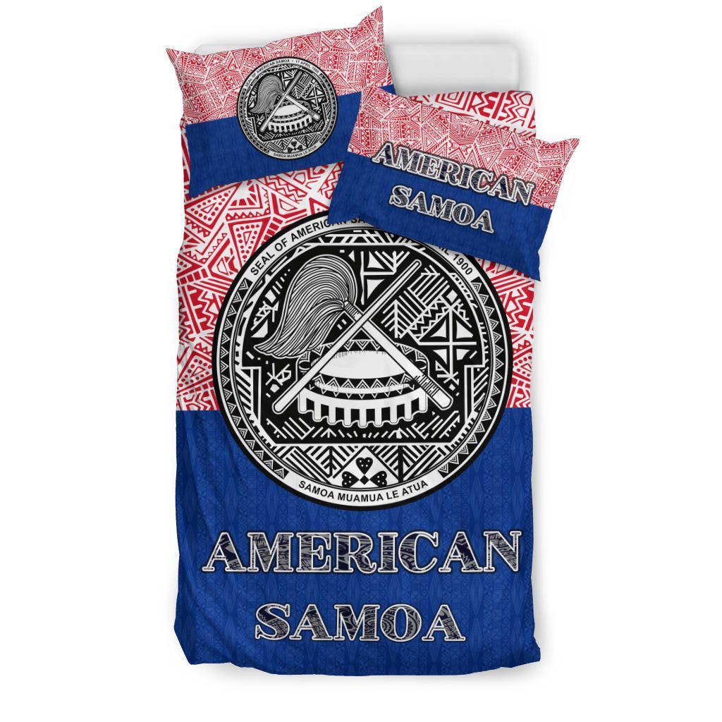 American Samoa Duvet Cover Set - Flag Coat Of Arms Style