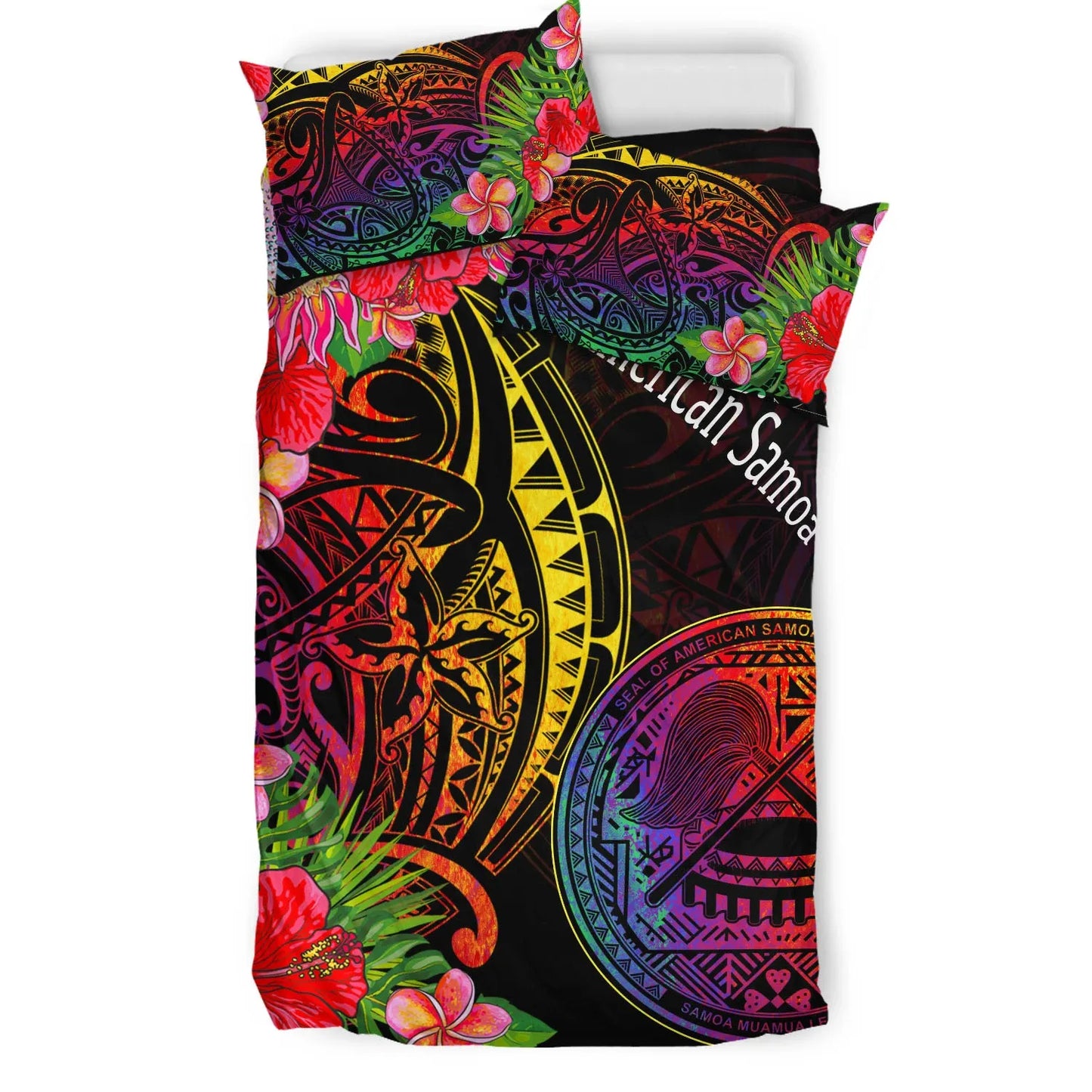 American Samoa Bedding Set - Tropical Hippie Style