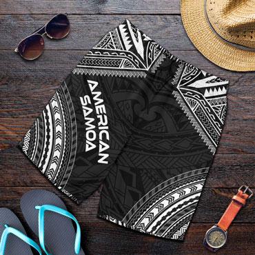 American Samoa Men Shorts - Polynesian Chief Black Version