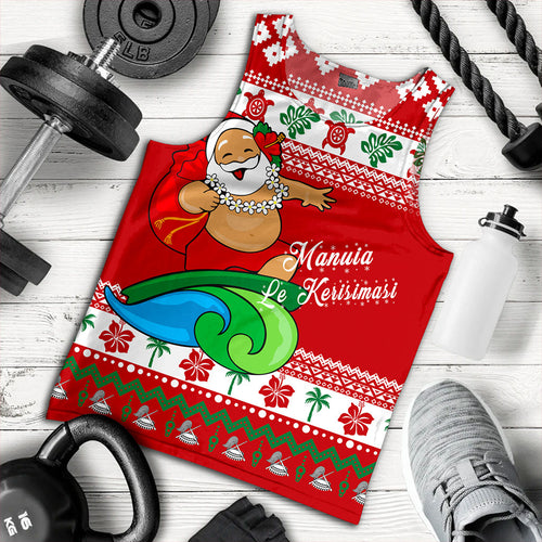 American Samoa Tank Top Santa Claus Ho Ho Ho Christmas