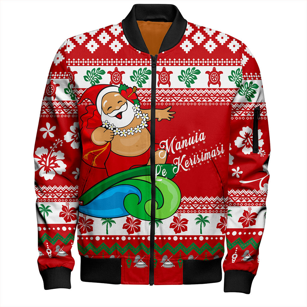 American Samoa Bomber Jacket Santa Claus Ho Ho Ho Christmas