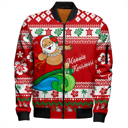 American Samoa Bomber Jacket Santa Claus Ho Ho Ho Christmas