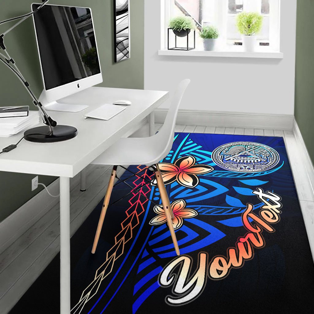 American Samoa Custom Personalised Area Rug - Vintage Tribal Mountain