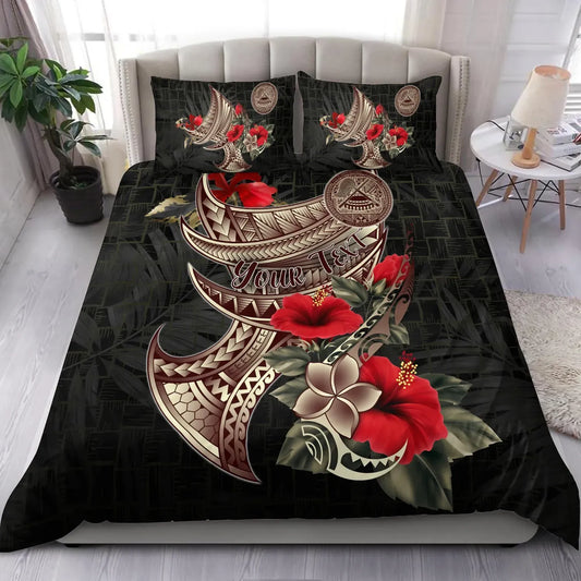 American Samoa Custom Personalised Bedding Set - Polynesian Tribal Vintage Style