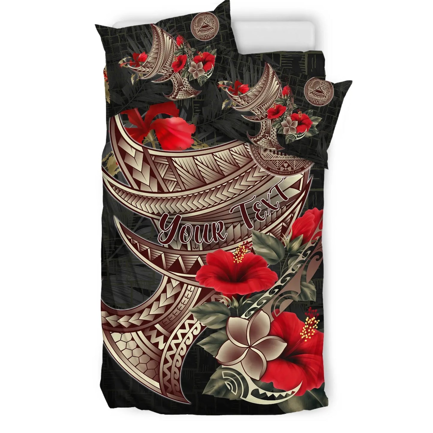 American Samoa Custom Personalised Bedding Set - Polynesian Tribal Vintage Style