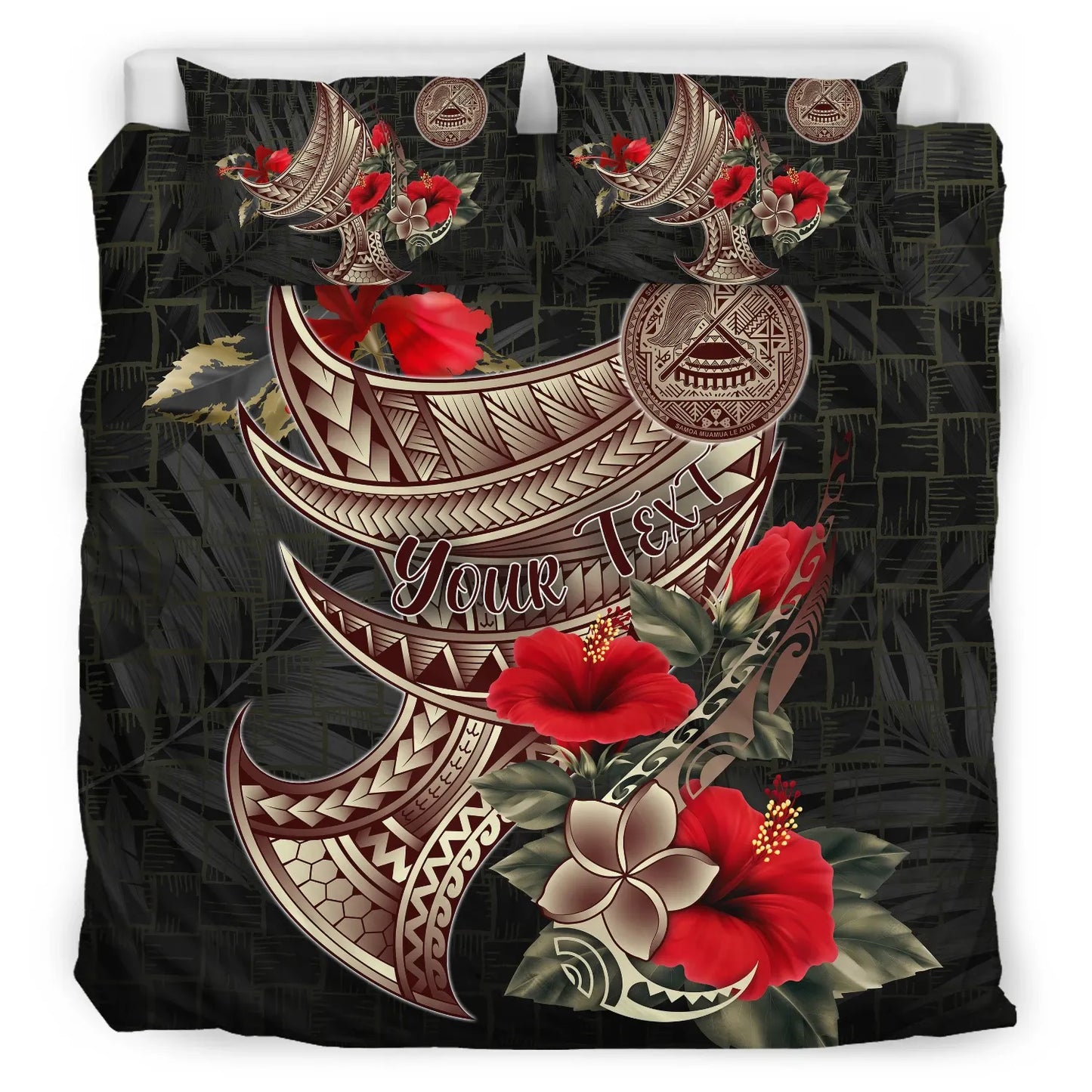 American Samoa Custom Personalised Bedding Set - Polynesian Tribal Vintage Style