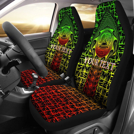 American Samoa Custom Personalised Car Seat Covers - AS Seal Rocket Style (Reggae)