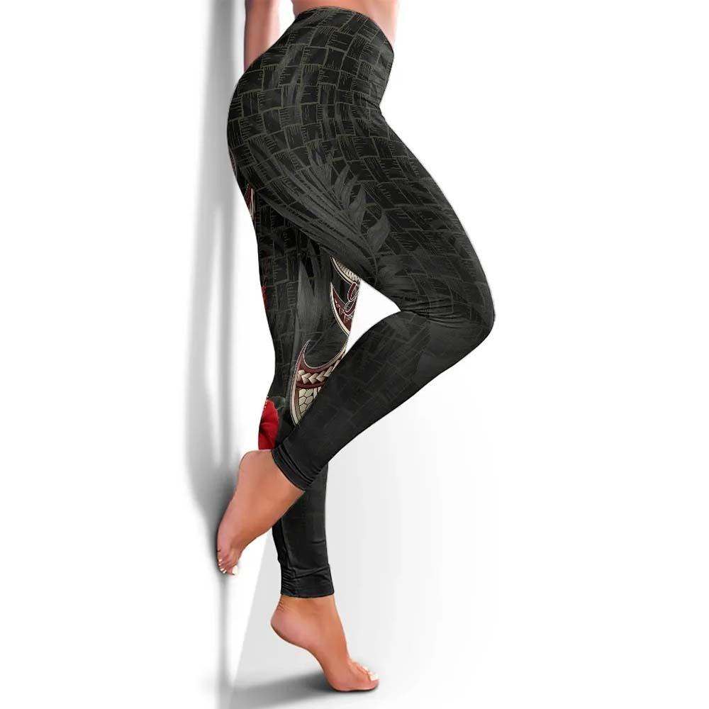 American Samoa Custom Personalised Legging - Polynesian Tribal Vintage Style