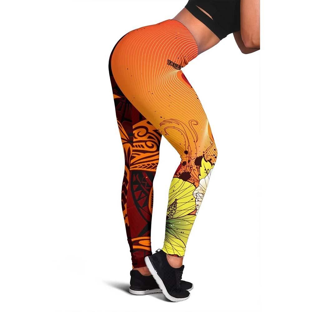 American Samoa Custom Personalised Legging - Tribal Tuna Fish