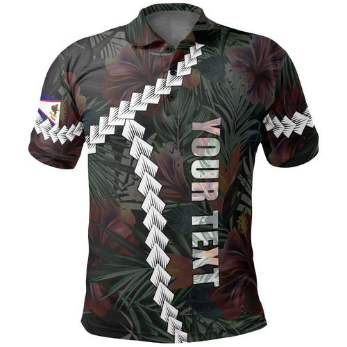 American Samoa Custom Personalised Polo Shirt - Chain Polynesian