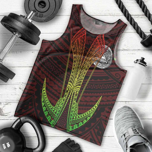 American Samoa Custom Personalised Polynesian Men Tank Top - Fish Hook Ver2